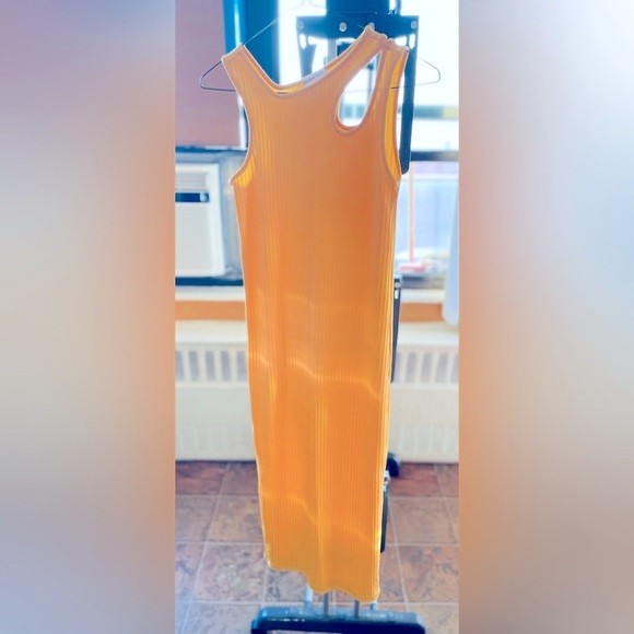 Zara yellow midi dress size S - Picture 2 of 4